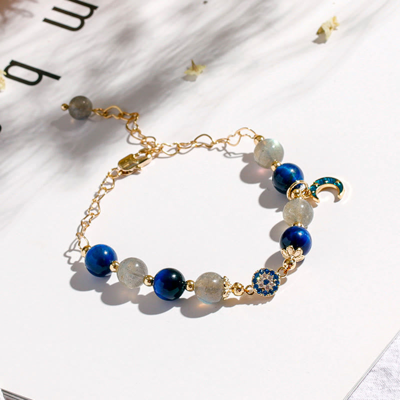 Olivenorma Moonstone Sapphire Evil Eye Bracelet - image 5