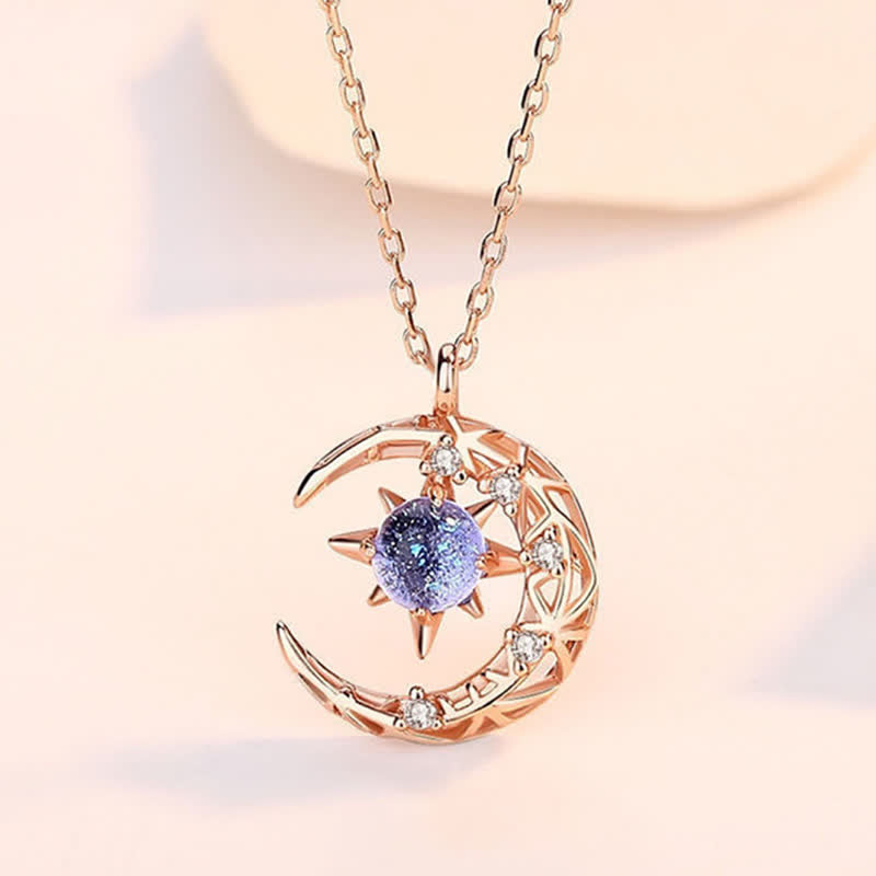 Olivenorma Celestial Dainty Moon Moonstone Necklace - image 6