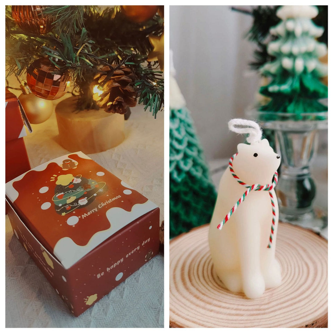 Olivenorma Christmas Cake Cookie Model Candle - Little Bear-5.3*7.3cm - image 15