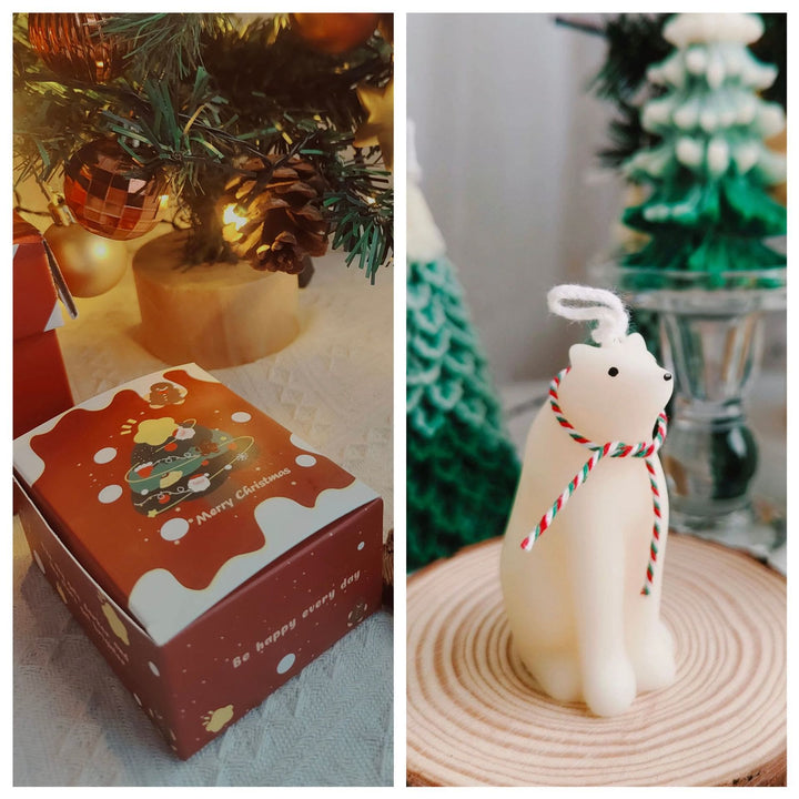 Olivenorma Christmas Cake Cookie Model Candle - Little Bear-5.3*7.3cm - image 15