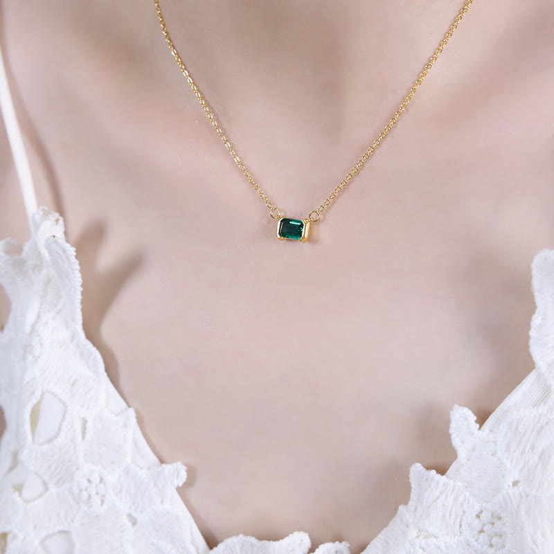 Olivenorma Emerald Green Aventurine Peridot Pendant Beaded Necklace - Emerald - image 2