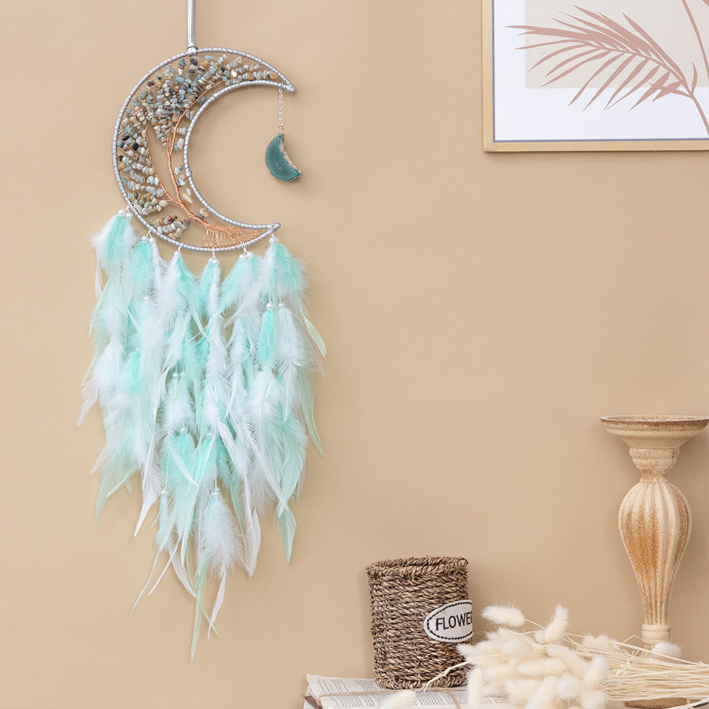 Olivenorma Natural Gravel Woven Tree of Life Moon Dream Catcher - image 47