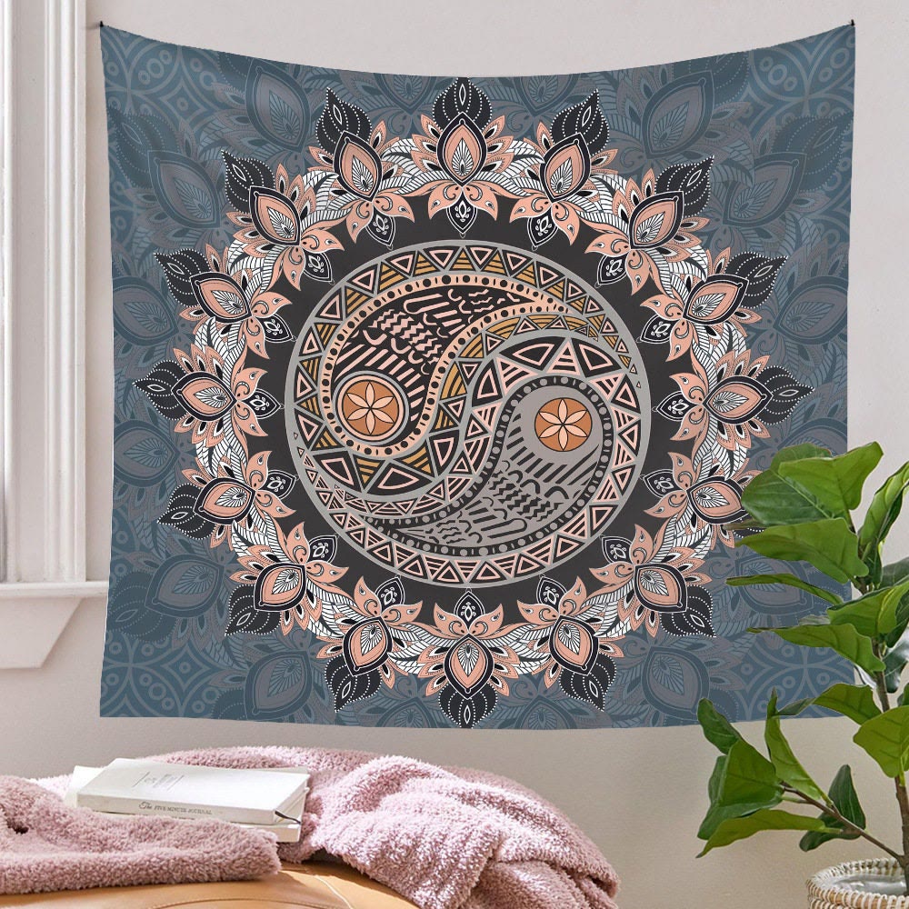 Olivenorma Bohemian Floral Qiankun Circle Pattern Tapestry - image 1