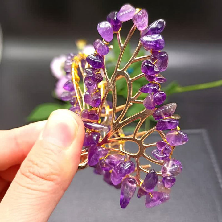 Amethyst Or Rose Quartz Butterfly Shape Hairpin - image 4