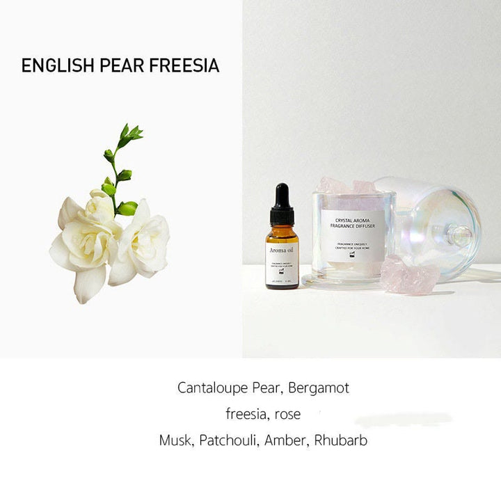 Olivenorma Scented Oil Diffuser Gift Set Crystal Aromatherapy - Rose Quartz&ENGLISH PEAR FREESIA - image 7