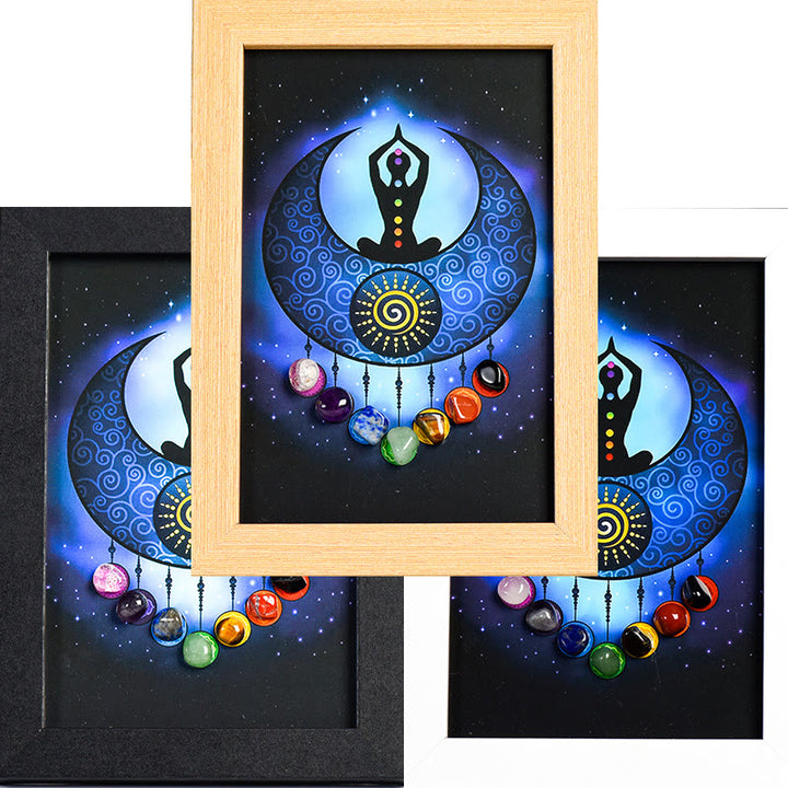 Olivenorma Yoga Meditation Posture Chakra Stone Photo Frame Decoration - image 12