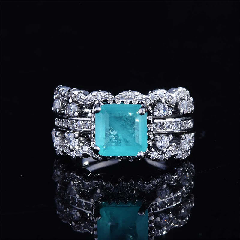 Olivenorma Paraiba Tourmaline 2 PCS Ring Set - Paraiba Tourmaline - image 0