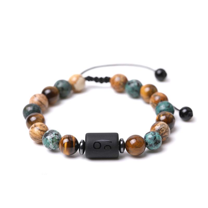 Tiger Eye Picture Jasper Zodiac Bracelet - Cancer - image 6