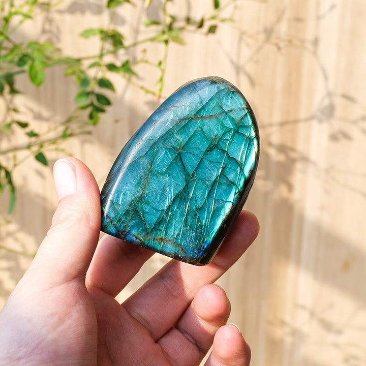 Olivenorma Natural Labradorite Rough Stone Gemstone Decoration - 150-200g - image 2