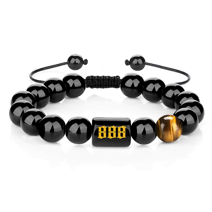 Olivenorma 10mm Obsidian Bead Fashion Number 000-999 Bracelet - 888 - image 9