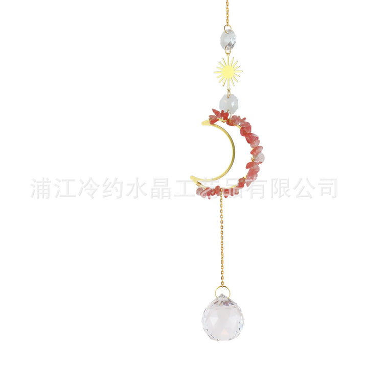 Olivenorma Moon Suncatcher Wall Hanging Wind Chime - Garnet - image 17