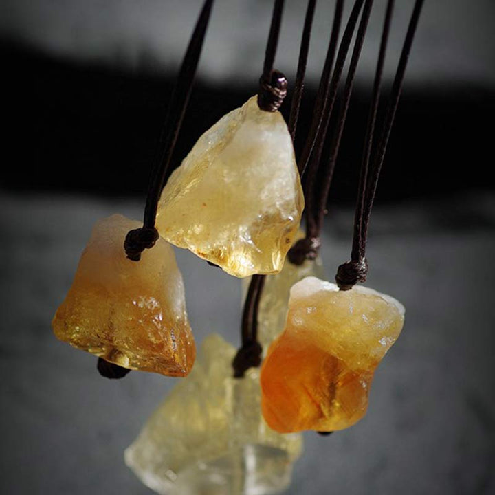 Natural Citrine Prosperity Gemstone Neclace - image 1