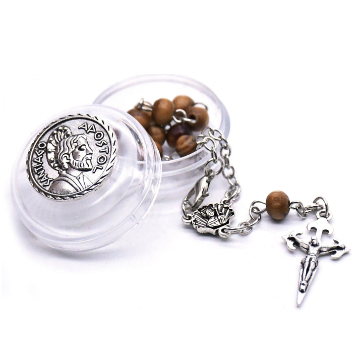 Olivenorma 6mm Wooden Bead Rosary Cross Bracelet - Bracelet - image 0