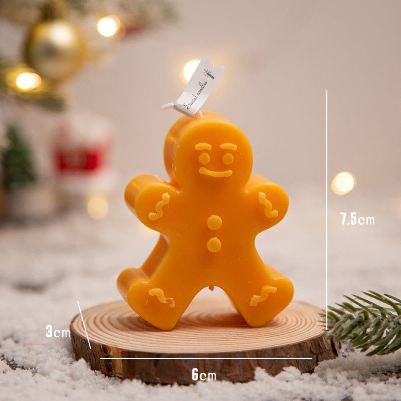 Olivenorma Christmas Atmosphere Snowflake Gingerbread Man Scented Candle - Gingerbread Man # Orange - image 8
