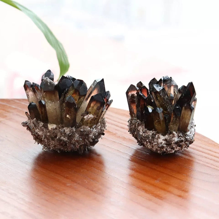 Olivenorma Natural Smoky Quartz Cluster Gemstone Decoration - 400-500g - image 0