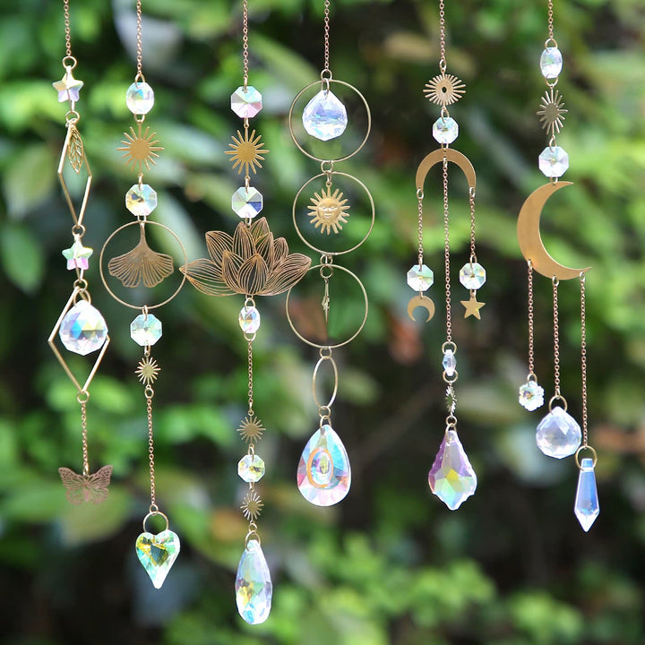 Olivenorma Angel Aura Quartz 6Pieces Lotus Wind Chime - Wind Chime - image 0