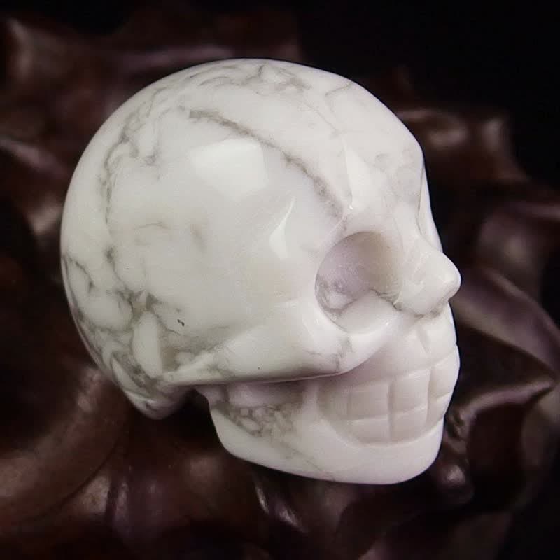 Olivenorma Natural Crystal Skull Halloween Decoration - White Turquoise - 2" - image 14