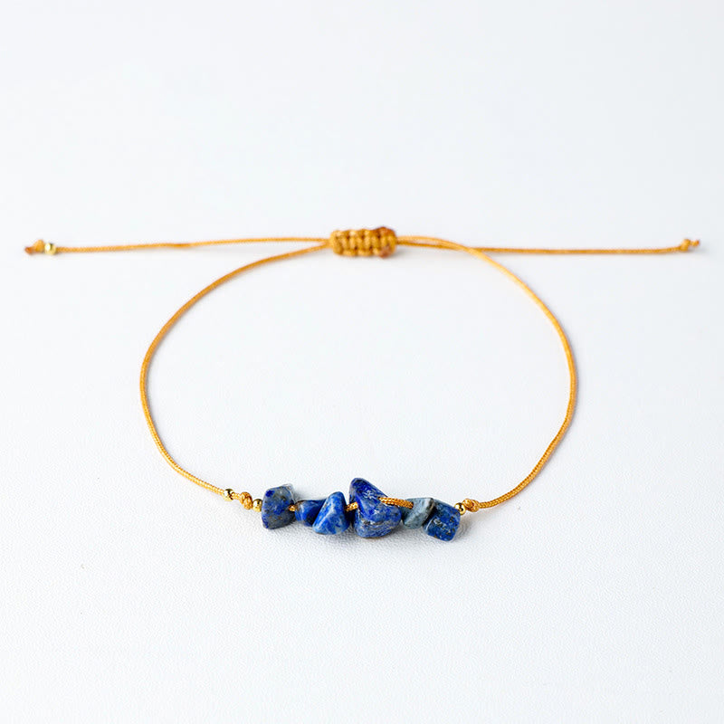 Olivenorma "Nature's Healing Wishes" Irregular Gemstone Braided Bracelet  - Lapis Lazuli - image 15