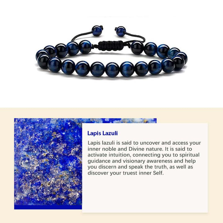 Natural Crystal Stone Healing Bracelet - Lapis Lazuli - image 5