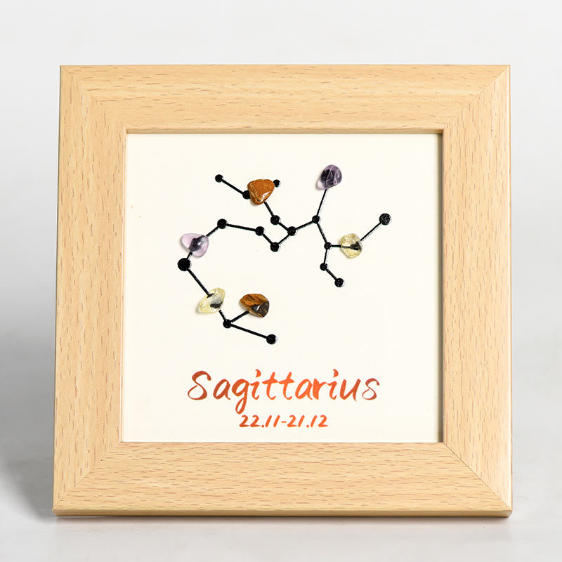 Olivenorma Zodiac Chakra Raw Stone Photo Frame Decoration - Sagittarius - image 11