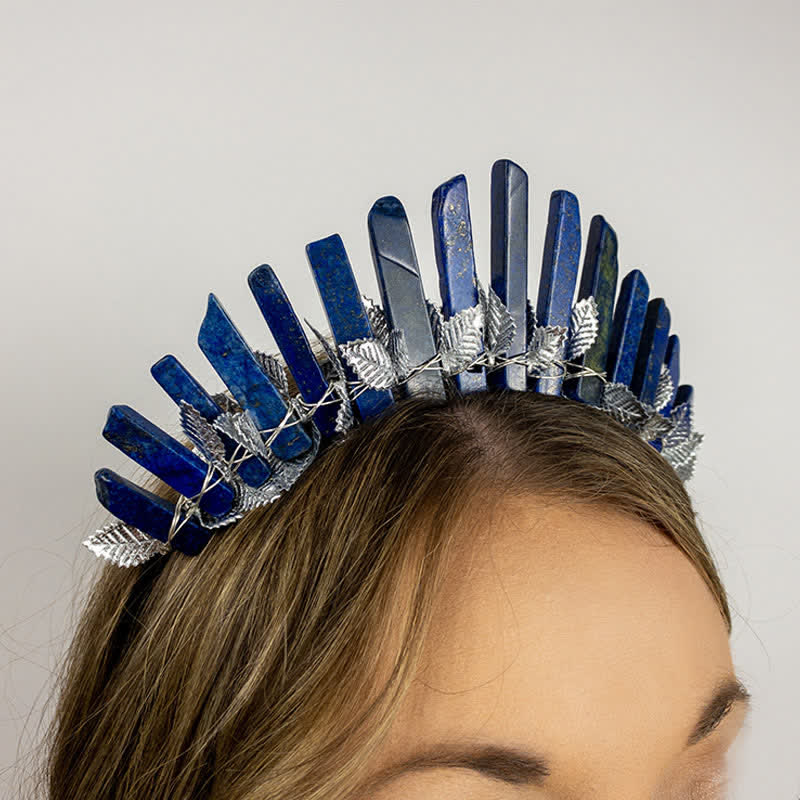 Olivenorma Lapis Lazuli Moon Witch Crystal Crown - image 8