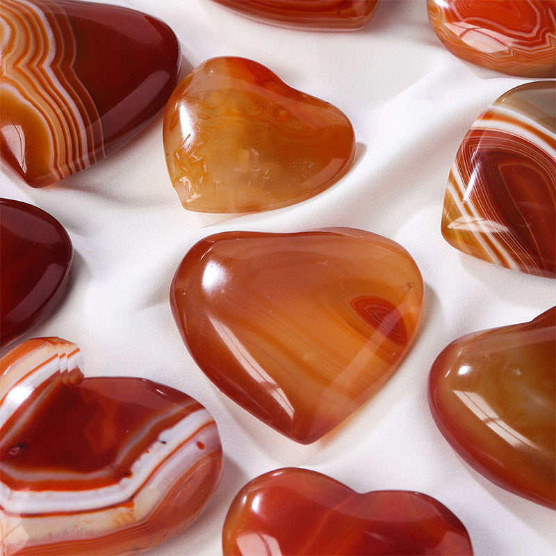 Red Agate Healing Crystal Hearts - image 1