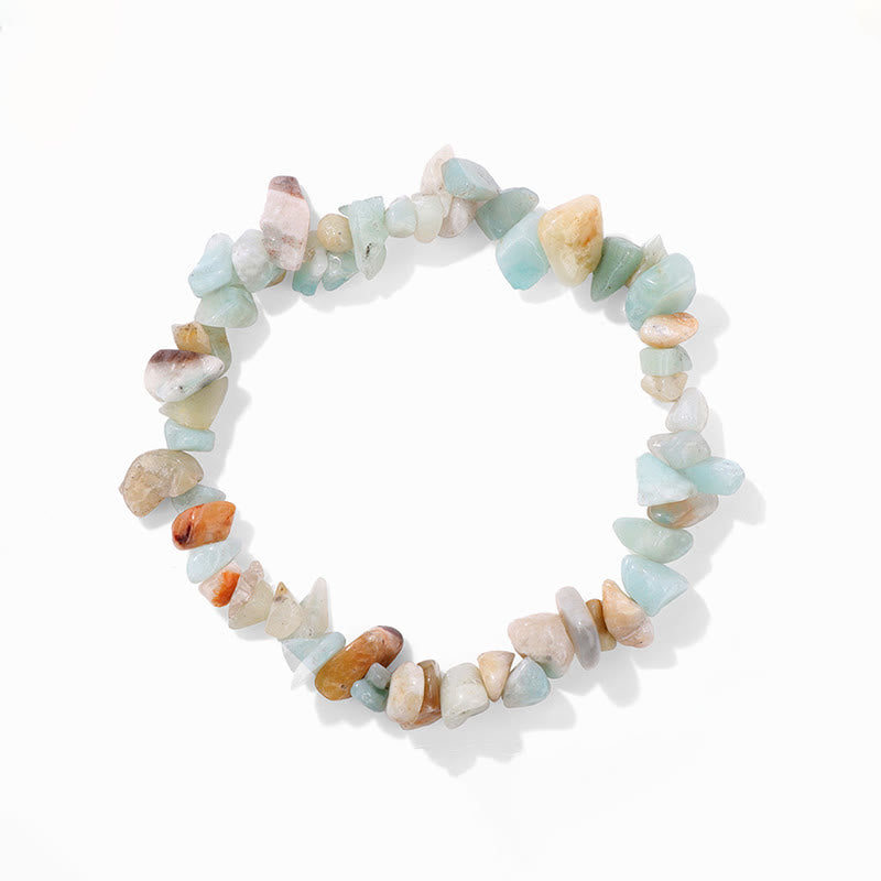 Olivenorma Colorful Natural Irregular Gravel Bracelet - Amazonite - image 15