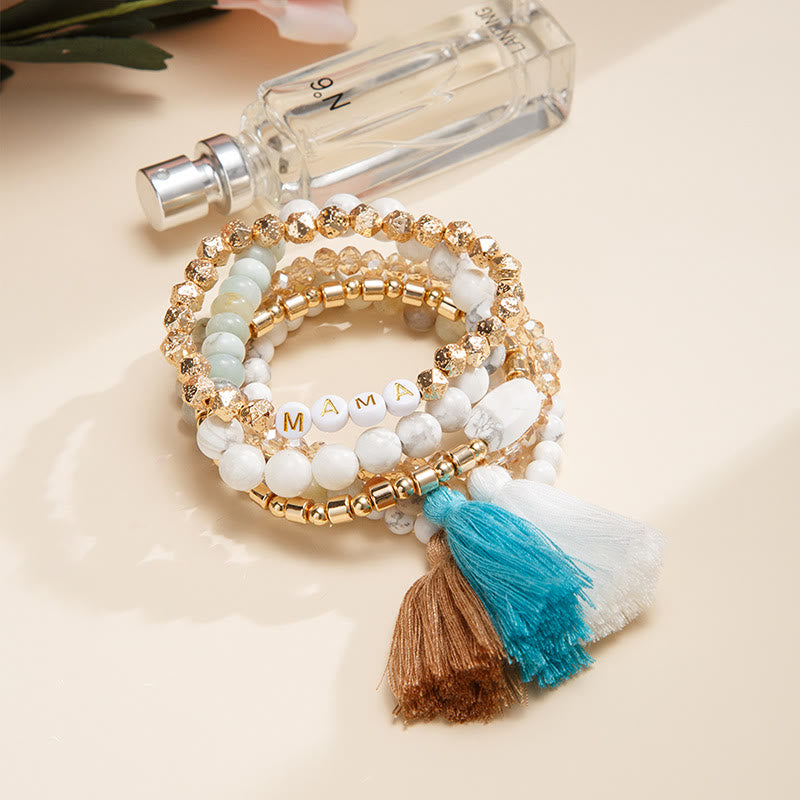 Olivenorma Set of 6 Engraved Natural Crystal Bracelets - image 24