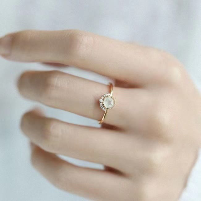 Olivenorma Natural Peridot Vintage Delicate Open Ring - image 1