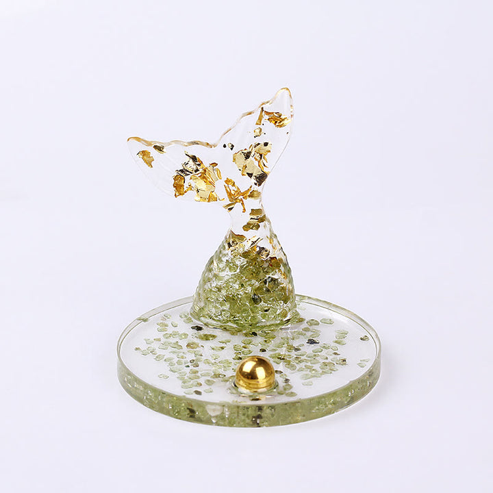 Olivenorma Crystal Gravel Glue Mermaid Tail Phone Holder Decoration - Peridot - image 28