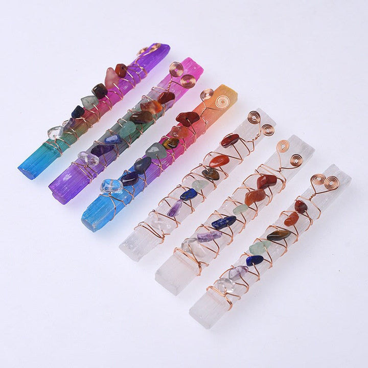 Olivenorma Chakra Moroccan Plaster Crystal Wands - image 7