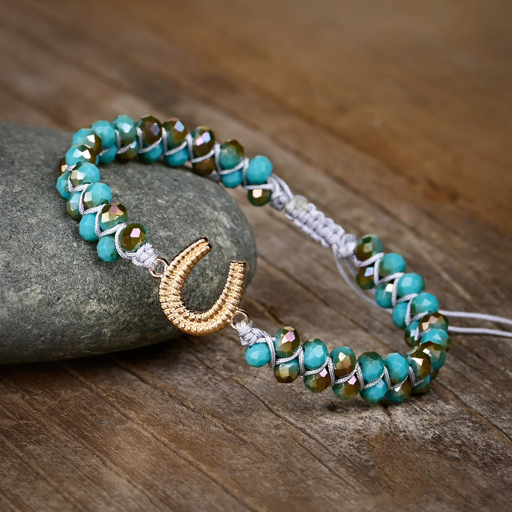 Olivenorma Lucky Horseshoe Turquoise Healing Bracelet - Turquoise - image 0