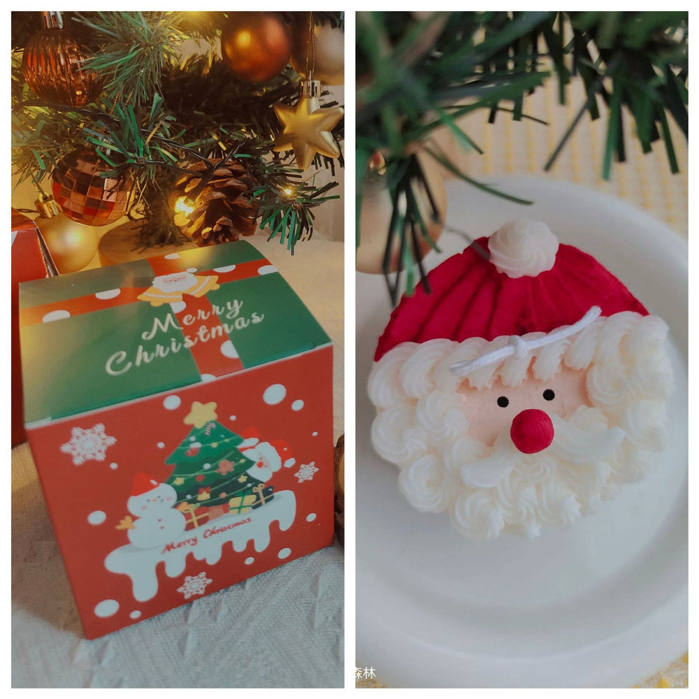 Olivenorma Christmas Cake Cookie Model Candle - Santa Claus Cake-8.5*6cm - image 1
