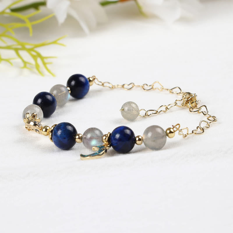 Olivenorma Moonstone Sapphire Evil Eye Bracelet - image 7
