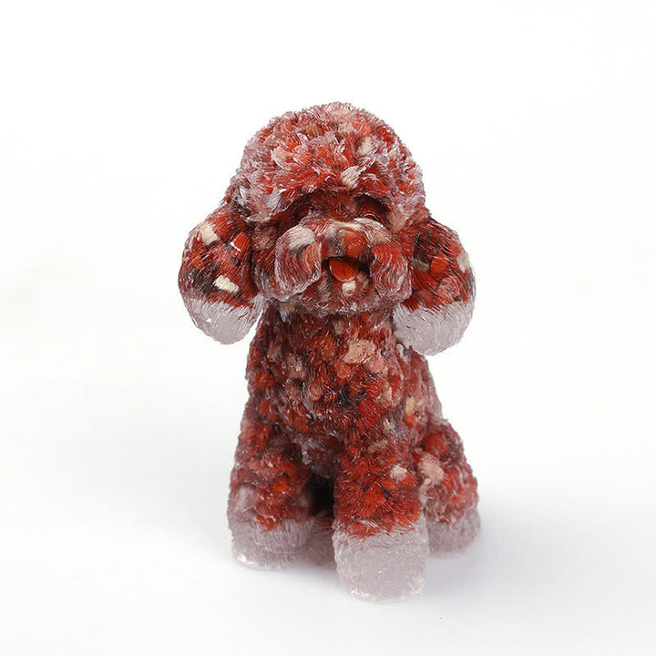 Olivenorma Natural Crystal Poodle Gemstone Decoration  - Red Jasper - image 21