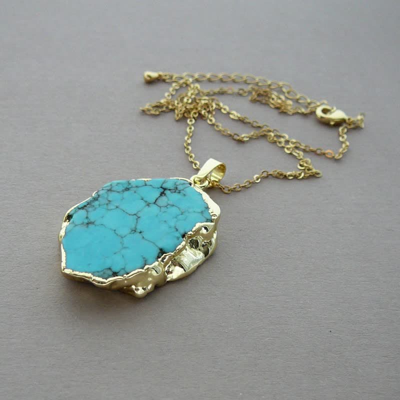 Olivenorma Delicate Irregular Turquoise Necklace - image 5