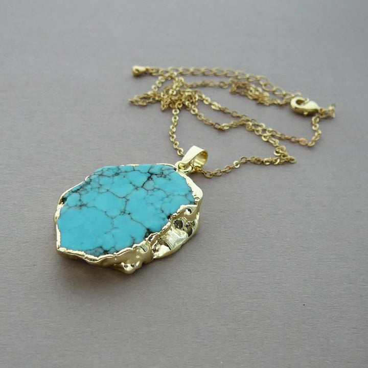 Olivenorma Delicate Irregular Turquoise Necklace - image 5