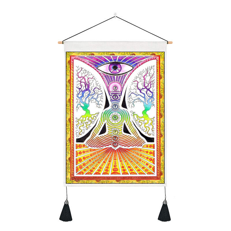 Olivenorma Zen Meditation Decorative Printed Chakra Tapestry - Chakra & Colored - 35*50cm - image 4