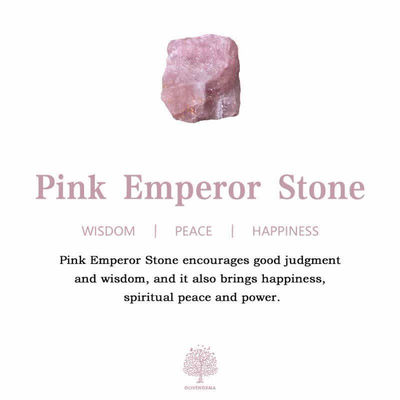 Olivenorma Natural Pink Emperor Stone Agalmatolite Wrap Bracelet - image 3