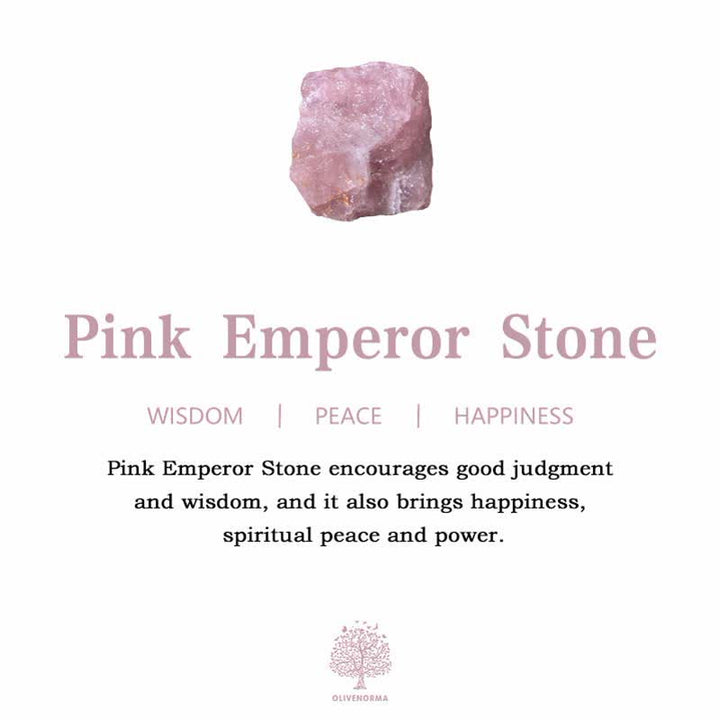 Olivenorma Natural Pink Emperor Stone Agalmatolite Wrap Bracelet - image 3