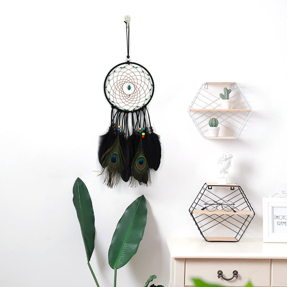 Olivenorma Hand Woven Natural Wooden Beads Feather Dream Catcher - image 6