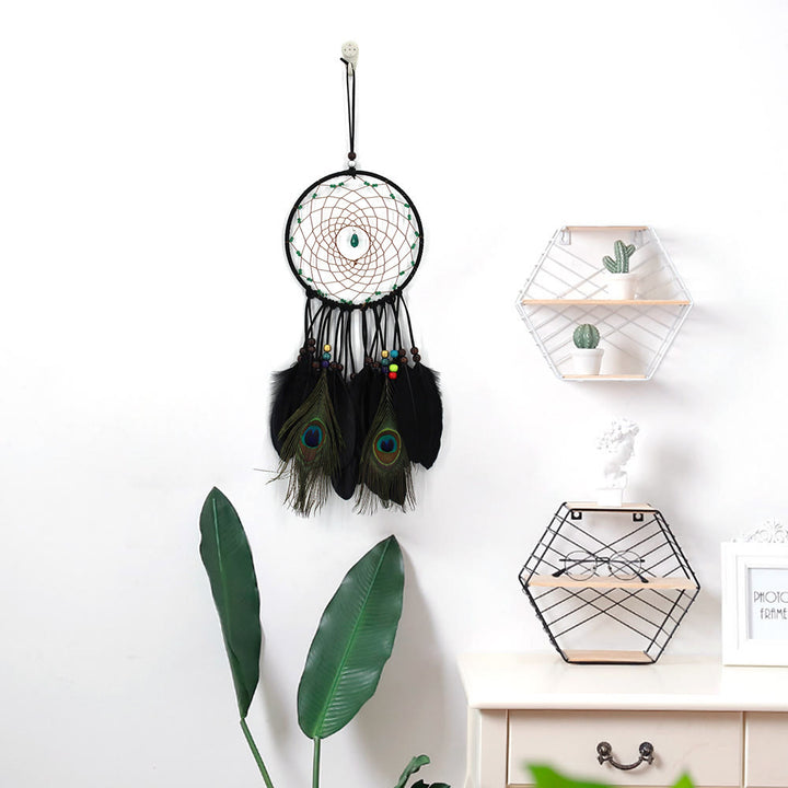 Olivenorma Hand Woven Natural Wooden Beads Feather Dream Catcher - image 6