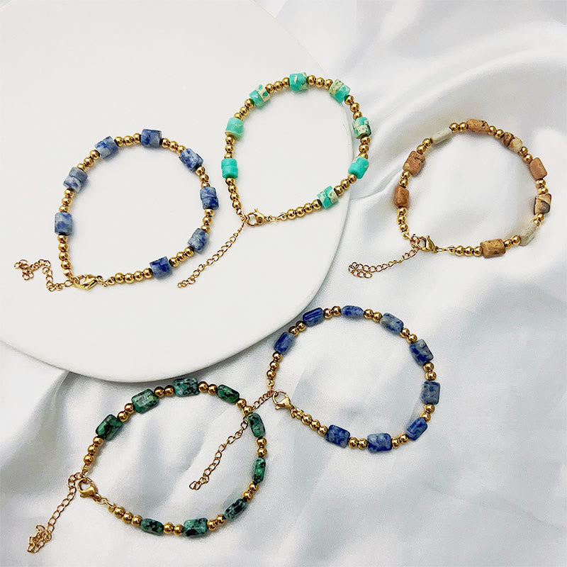 Olivenorma Bohemian Ethnic Stone Column Beaded Bracelet - image 0