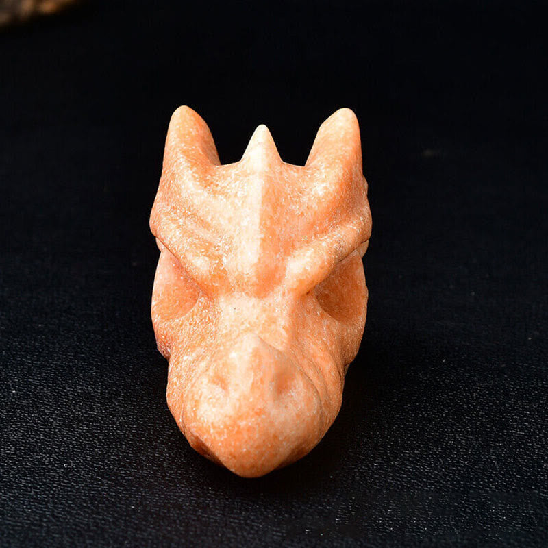 Olivenorma 3.2 Inch Dragon Head Skull Gemstone Decoration - image 8