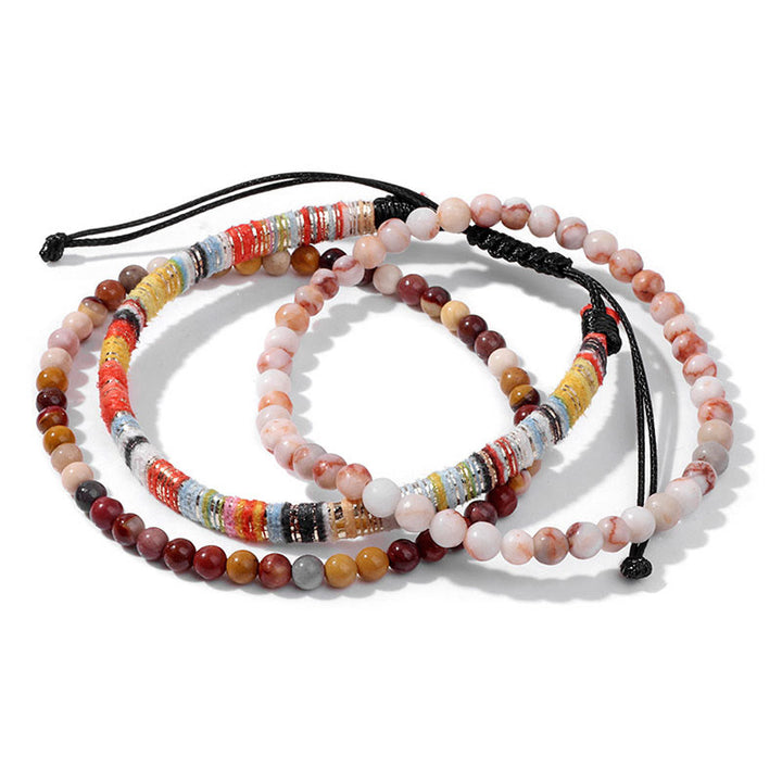 Olivenorma Bohemia Africa Turquoise Crystal Bracelet Set - Rhodochrosite - image 0