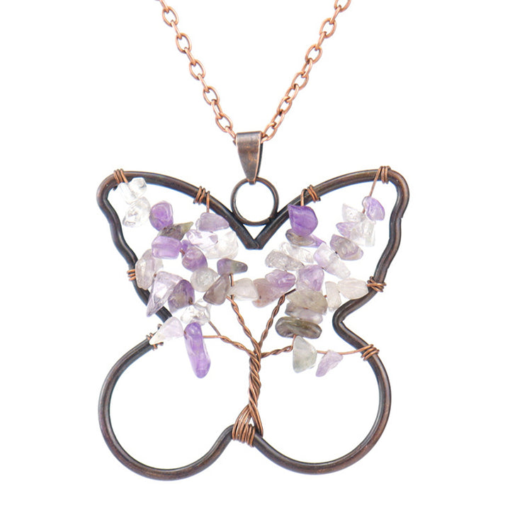 Chakra Butterfly Healing Necklace - Amethyst - image 5