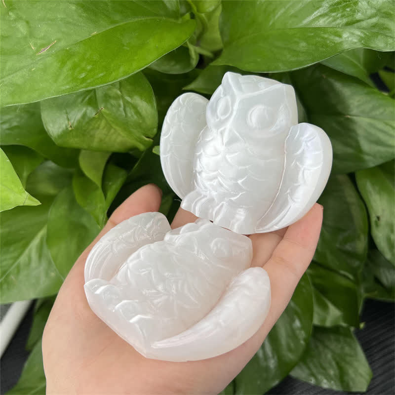 Olivenorma Clear Crystal Owl Gemstone Decoration - image 4