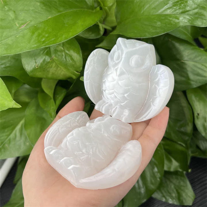 Olivenorma Clear Crystal Owl Gemstone Decoration - image 4