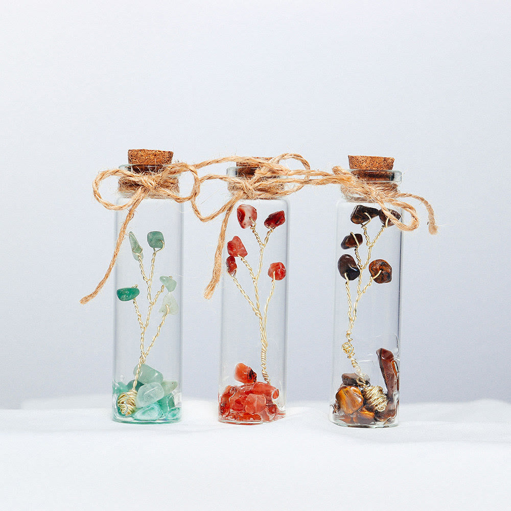 Olivenorma Chakra Crystal Crushed Stone Glass Bottle Decoration - image 5