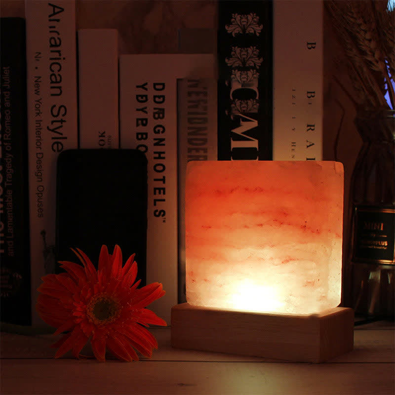 Olivenorma Square Shape Himalayan Pink Salt Lamp - Cuboid & Colourful Light - image 6